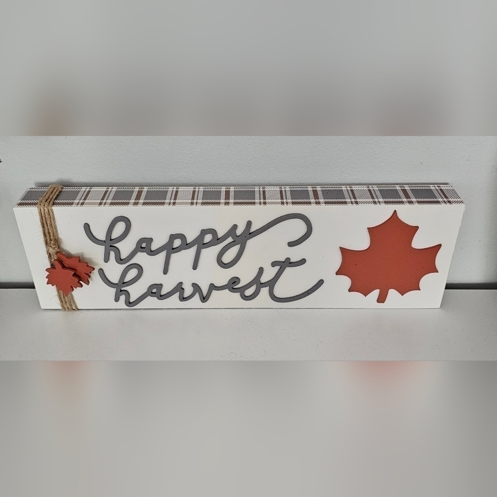 🎃HAPPY HARVEST Wooden Fall Decor Sign